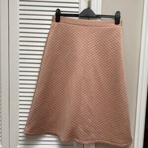 Nife midi pink quilted skirt euro40 us10 cool luxury look.